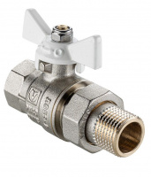 Кран шаровой VALTEC BASE-ГОСТ с полусгоном вн.-нар. белая рукоятка 3/4" VT.227S.NW.05