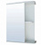 Зеркало Doratiz Гретта со шкафчиком 50 см (белый)  петли с доводчиком, покрытие пленка, левая дверка. /2711.046